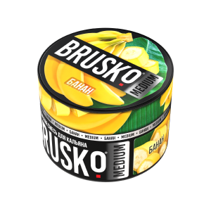 Купить Табак Brusko Medium, 50гр "Банан" Табак Brusko Medium, 50гр "Банан"